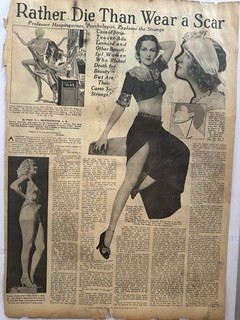 1938 Full size Newspaper Page Surgery JEAN HARLOW GABY DESLYS ADA LEONARD