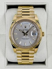 2016 Rolex Day-Date 40mm 228238 Presidential Silver Motif Dial