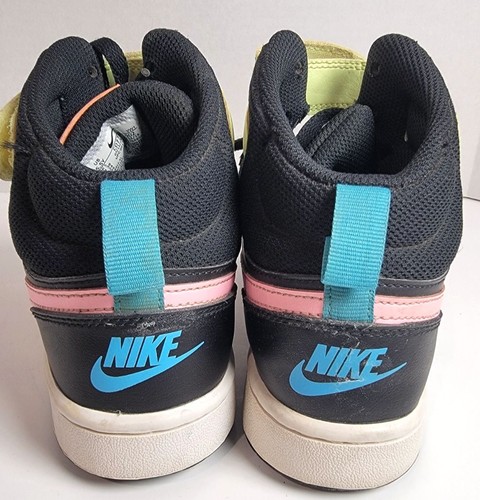 Nike Court Borough Mid 2 GS CD7782-002 Black Pink Blue Fury Youth 5.5Y Mid Top - Picture 2 of 9