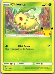 Chikorita 002/025 McDonald's 25th Anniversary Promo