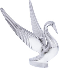 72001 Heavy-duty Chrome Swan Hood Ornament Cast Metal Universal Two Stud Insta 72001 Heavy-duty Chrome Swan Hood Ornament Cast Metal Universal Two Stud Insta