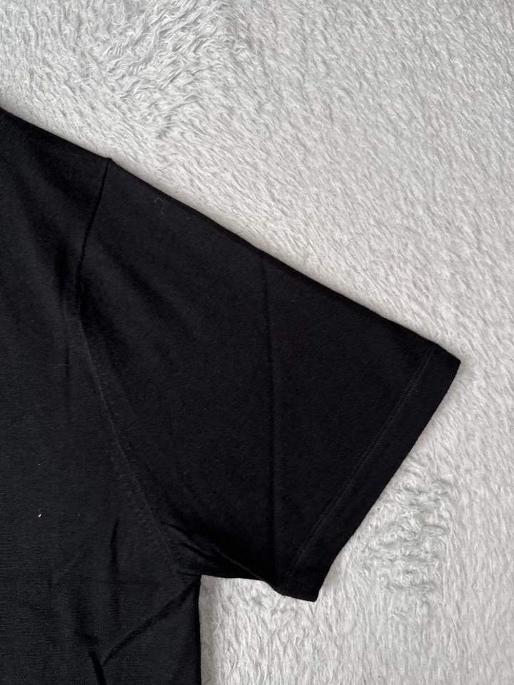 Camisa Kinross Para Hombres 2XL XXL Negra Seda Mezcla Cachemira Cuello Redondo NUEVA LEER Foto 2 de 4