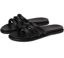 Olukai Women's Tiare Slide,Sandal Slipper Black Leather , Size 8 W