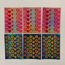 TREND Sparkle Sticker Sheets SHIMMERING HEARTS SUNNY SMILES 6 PK