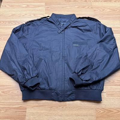Members Only Jacket Mens XL Blue Cotton Blend Bomber Full Zip Pockets Casual