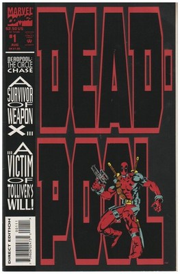 Deadpool The Circle Chase #1 1993 1st Solo 1st Slayback Madureira Embossed Cover