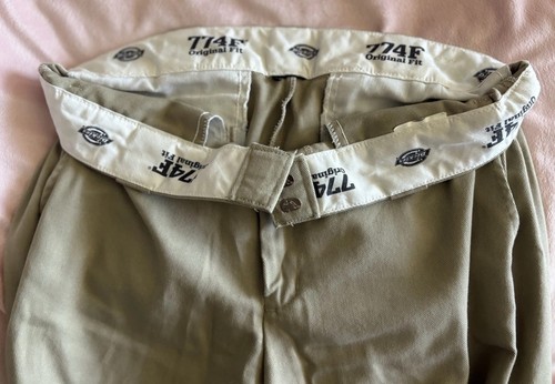 Dickies 874 Original Fit Men’s Work Pants Beige Size 44 Cotton Blend Twill