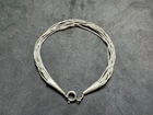 4.15g Vintage Sterling Silver Multi Strand Bracelet 925 Spring Ring Clasp 6.9 in