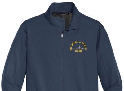 USS DENNIS J BUCKLEY DD-808 Soft Shell Jacket.  New.  U.S. Navy