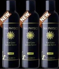 3 Pack Tan Physics True Color Sunless Self Tanner Tanning Lotion.Fast Shipping