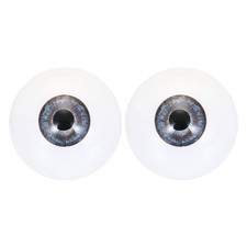 30mm Doll Eyes,1 Pair Realistic Acrylic Eyes, Dark Blue Gray