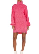Show Me Your Mumu Sweater Dress Women’s Xs Hot Pink Chester Turtleneck