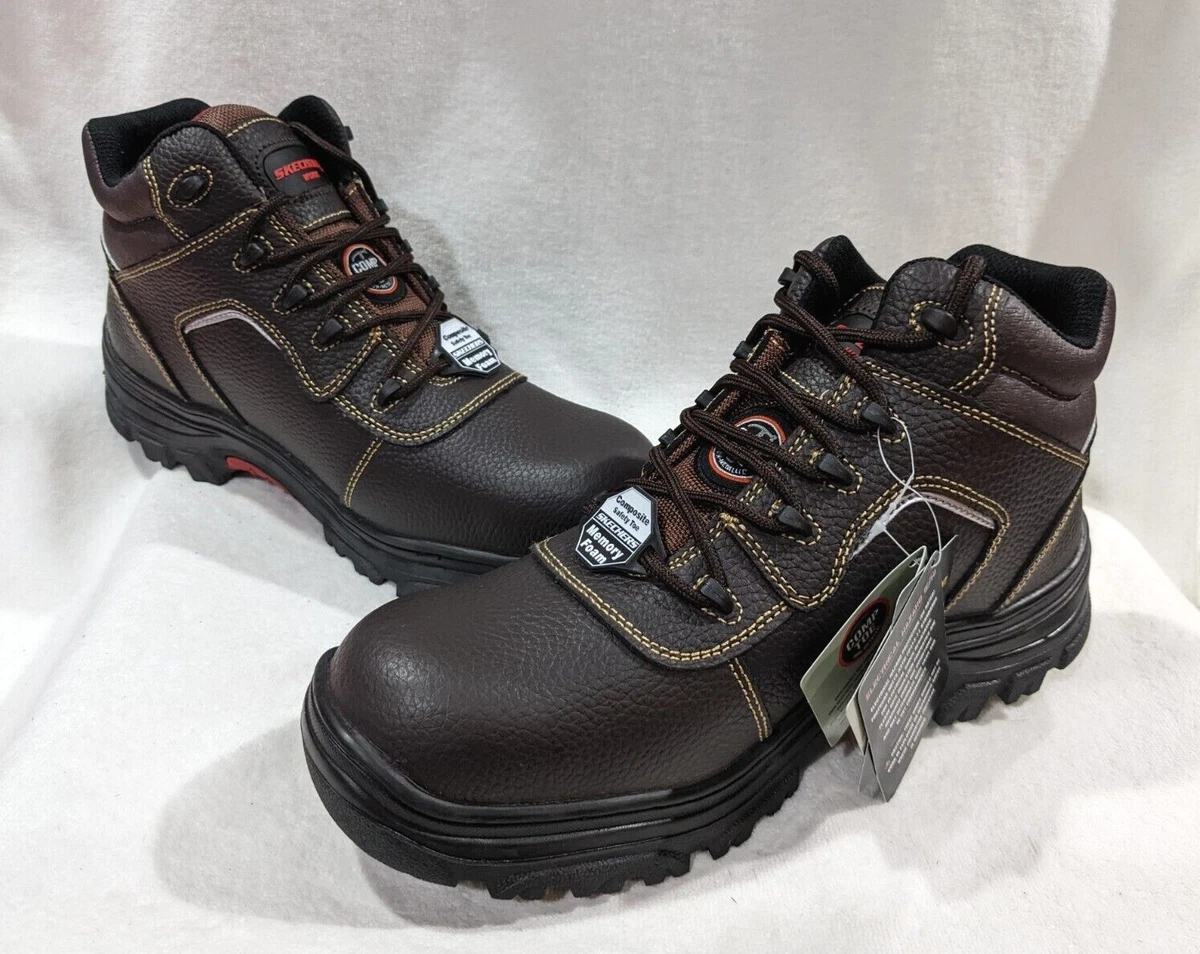 Skechers Work Relaxed Fit Burgin Sosder Brown Men s Composite Toe