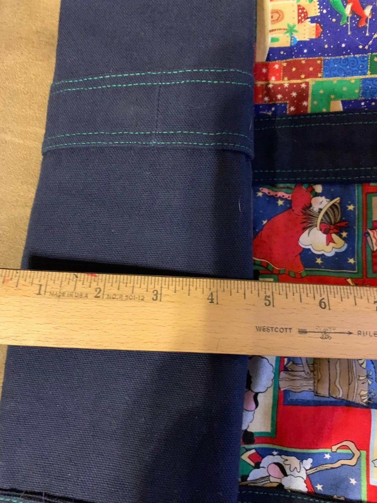 Handmade Tapestry Patchwork Christmas Tote Bag / … - image 8