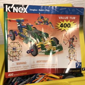 5 Lbs K&rsquo;NEX Lot W/Yellow Case Loaded Various Parts Regular, Micro & KNEX Manual