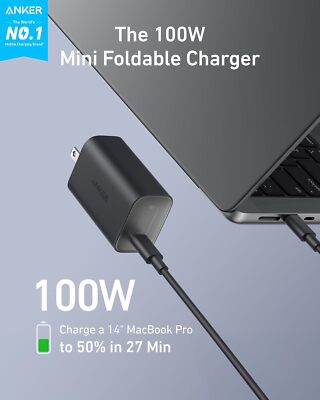 スマホアクセサリー ANKER PowewBank 25000m Nano Charger 100w Anker Nano 100W MacBook Charger Foldable Adapter with 6ft USB-C