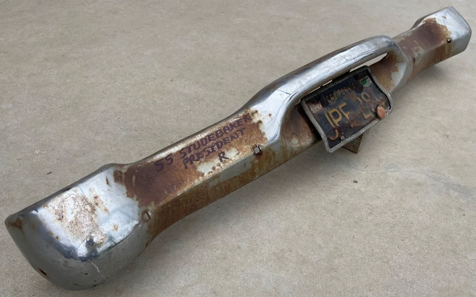 X STUDEBAKER PRESIDENT NUEVO TRIPLE CHAPADO CROMO PARACHOQUES TRASERO 1955 55 OEM Foto 3 de 4