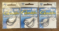 3 Packs Gamakatsu Nautilus Light Circle Hooks 332415 Size 5/0