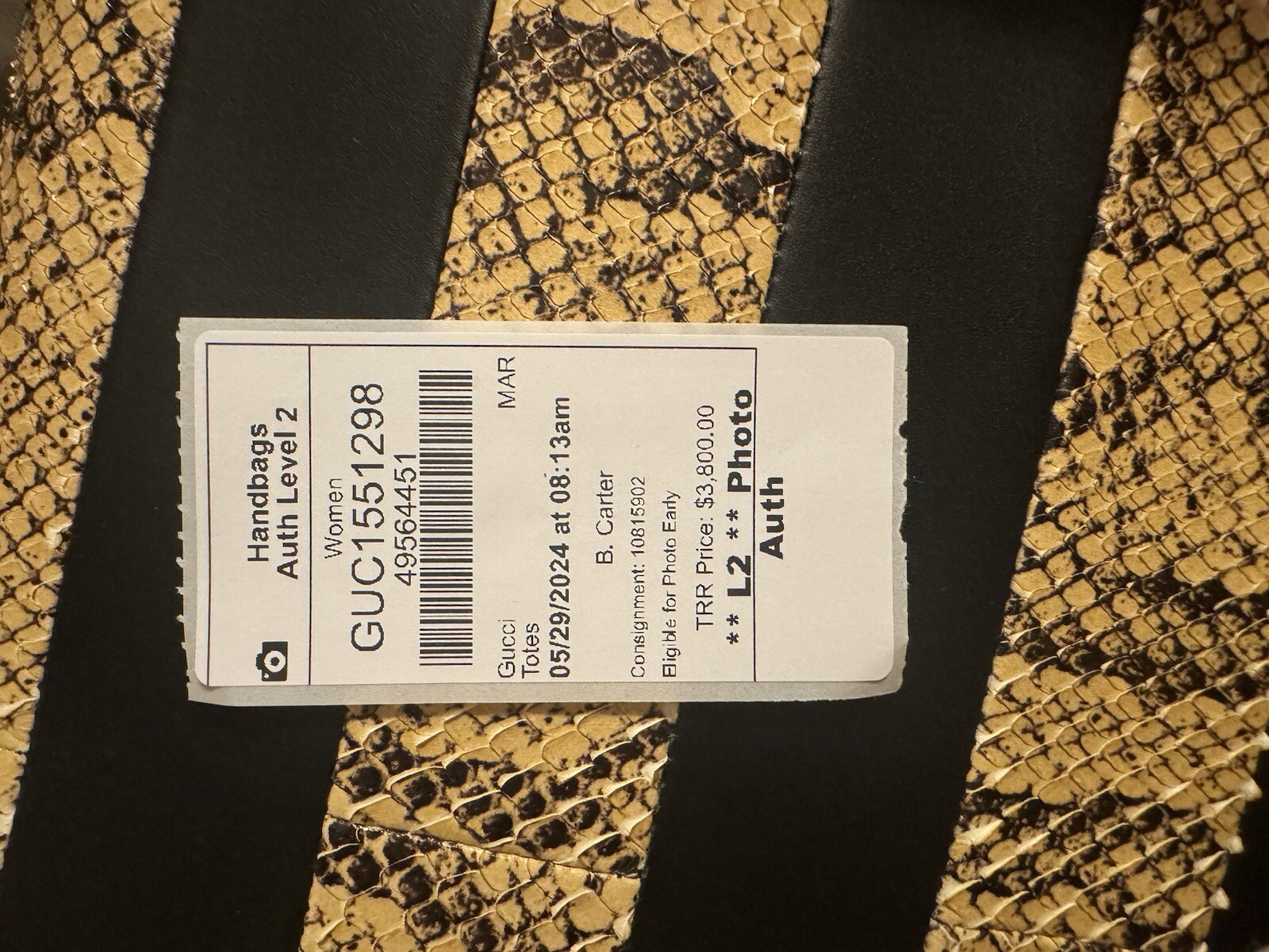 GUCCI Large Diana Python Excellent Condition with… - image 6
