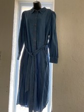 BRAND NEW DENIM BELTED MIDI SHIRT DRESS IN LONG LENGHT SIZE 12,18,22,24