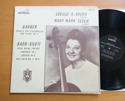 Lucille A. Greco Barber Cello Sonata Bach-Siloti EXCELLENT Orion ORS 7297