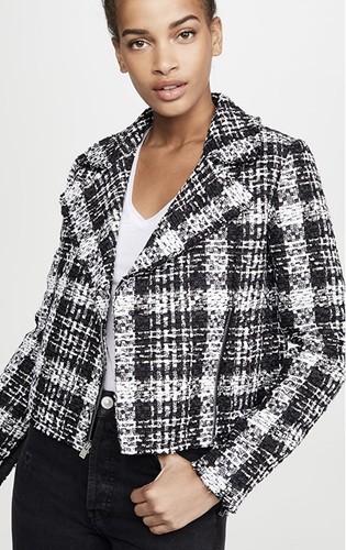 NWT Theory Slim Moto Multi Tweed Jacket 