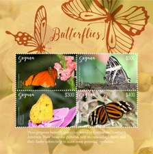 Guyana 2018 - Gorgeous Butterflies - Sheet of 4v - Scott 4549 - MNH
