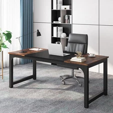 70.9" Executive Desk, Large Computer Desk Business Furniture for Home Office