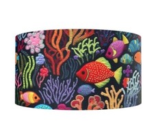 2 INCH Fish Grosgrain Ribbon HAIR BOW SUPPLY ocean coral saltwater