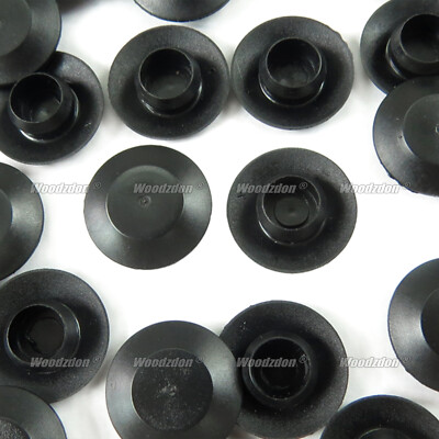 100 For GM Flush Mount Black Plastic Body & Sheet Metal Plug 3/8'' Hole 3/4'' Head
