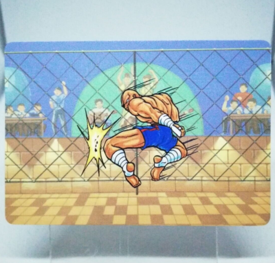 （当時物）BENGUS／　直筆サイン／STREET FIGHTERⅡ／SAGAT 73 Sagat Knee Attack Street Fighter II card barcode battler 1991