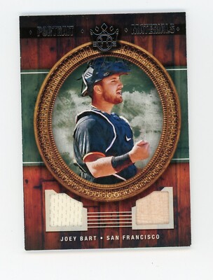 2022 Panini Diamond Kings #PM-JB Joey Bart Portrait Materials Dual Patch GIANTS