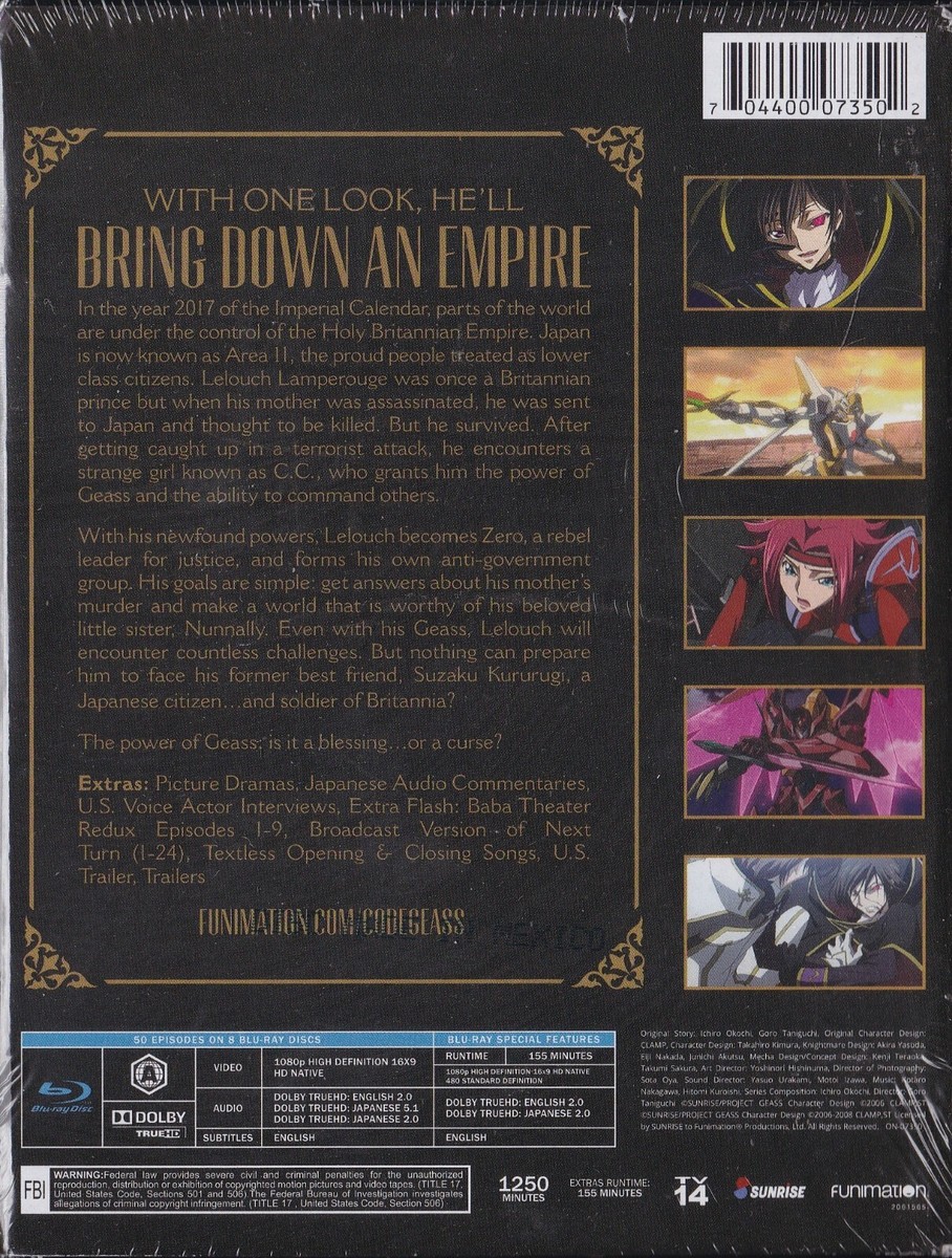 Code Geass: Lelouch of the Rebellion Collector's Edition (BD, 2016