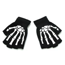 Gloves Winter Fingerless Gloves Horror Skull Claw Bone Halloween Style 1 Pair 