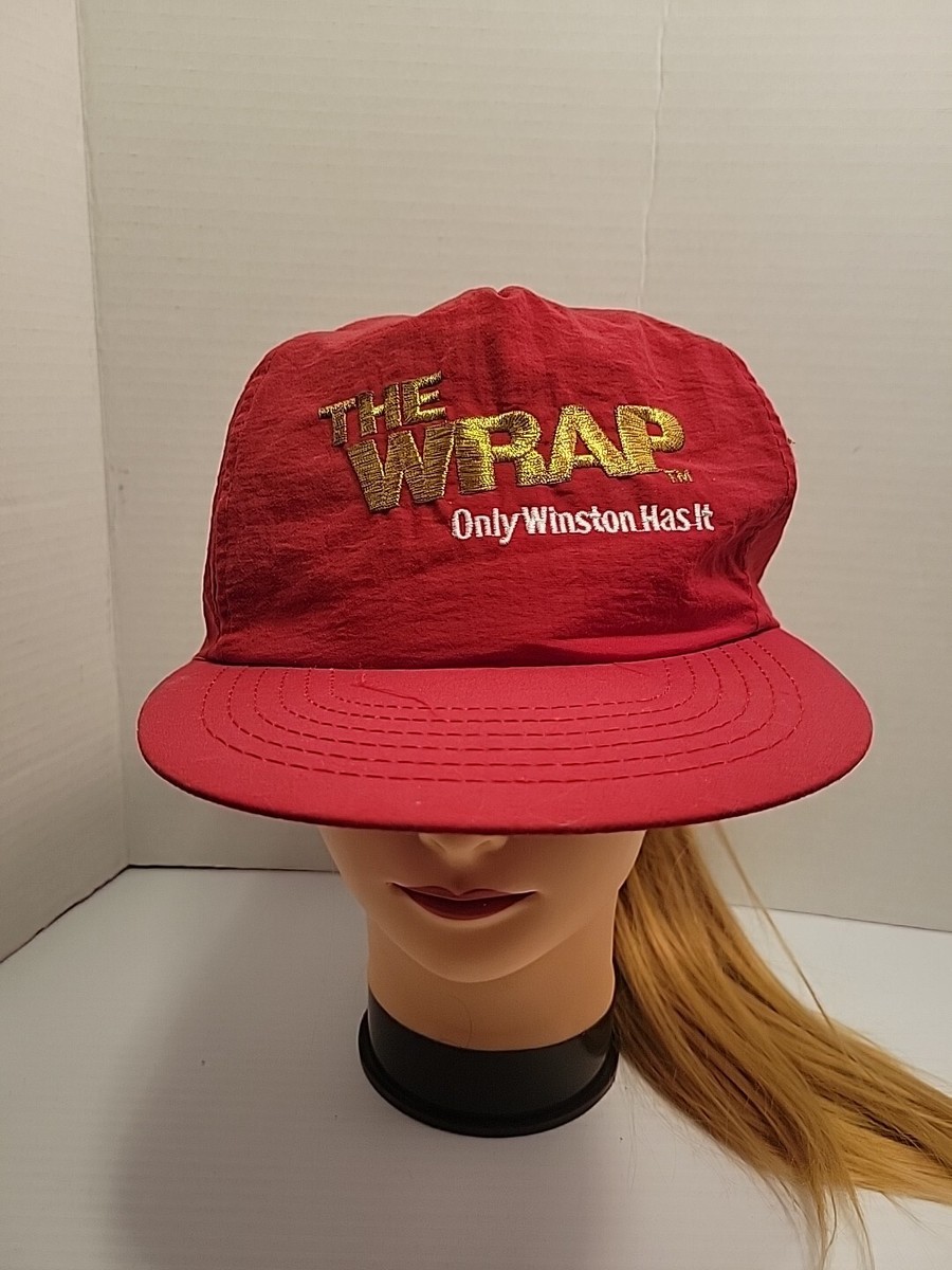 winston cigarettes hat VINTAGE WINSTON CIGARETTES THE WRAP ONLY WINSTON HAS IT HAT CAP SNAPBACK  80'S