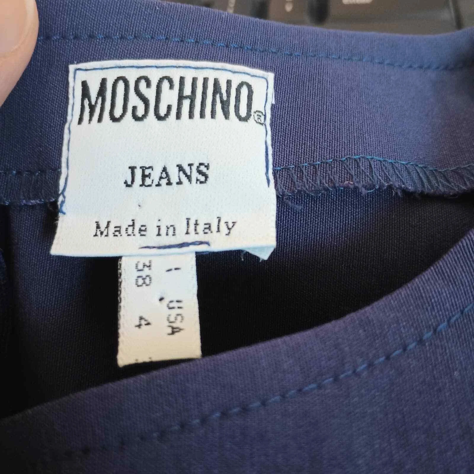 Abito Moschino Jeans Accenti di Perline Lunghezza MIDI Tg 4