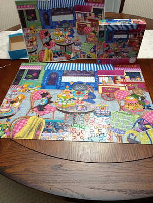 Ceaco GIGI the Cat at Christiana's Cafe 300 Lg. Piece Jigsaw Puzzle 2017