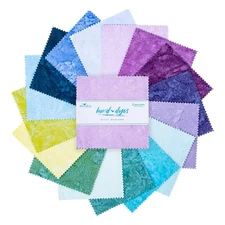 MISTY MEADOWS Batik Stacker Pack from Riley Blake - (42) 5" fabric square set