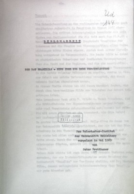 Der Bau Brasilias - Eine Idee und ihre Verwirklichung. (Diplomarbeit) Bretthauer
