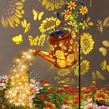 Solar Watering Can with Lights, Birthday Gifts for Christmas Mom Women, Outdo...