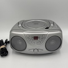 SYLVANIA SRCD243PL-ASST6 Portable CD Player AM/FM Radio AUX-In Silver/Black