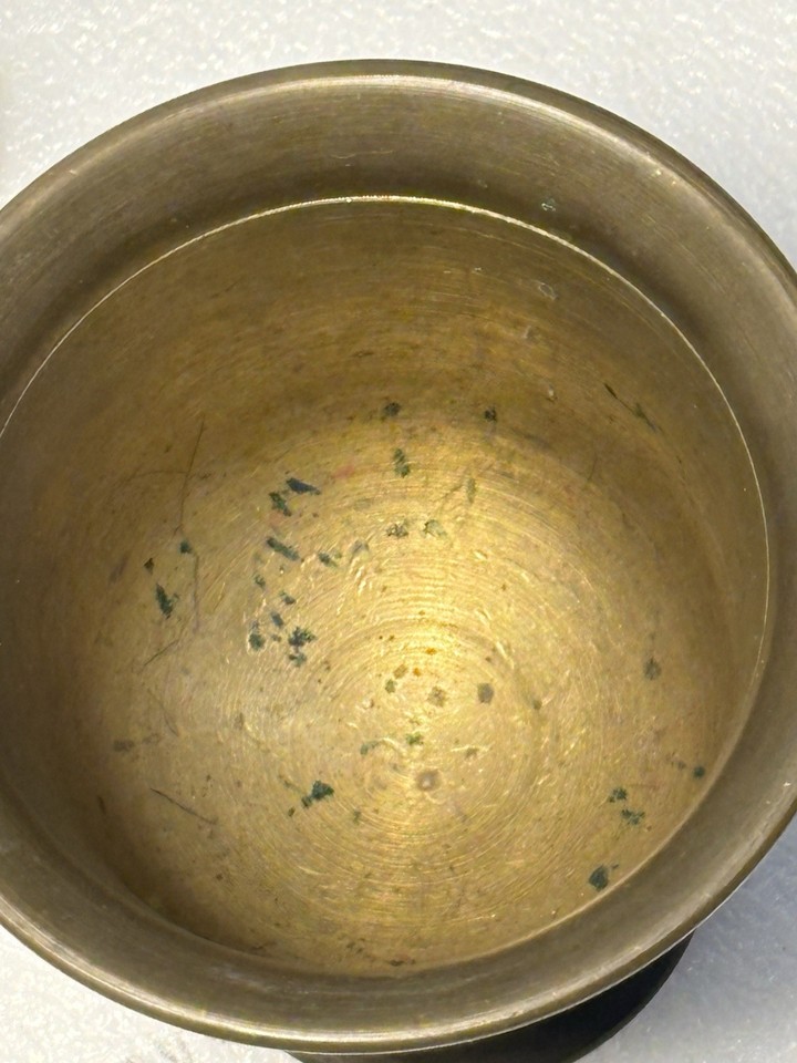 Vintage 1940s - 50s Solid Brass Mortar and Pestle Greek Key Design ...