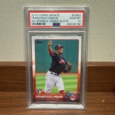 2015 Topps Update Series Francisco Lindor NoSparkle Under Glove Psa 10