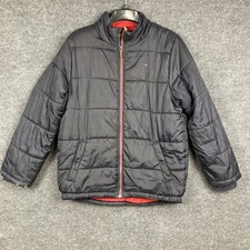 Tommy Hilfiger Boys XL 18/20 Navy Blue Full-Zip Pocket Puffer Coat