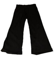 Theory Women  s Size 12 Black Wool Blend Wide Leg Dress Pants Trousers 34  Waist