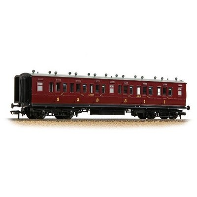 Bachmann 39-863 LNWR 50ft Bogen Dach Verbundkorridor LMS Crimson Lake Spurweite OO