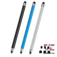Stylus 3 Pcs , 2-in-1 Stylus Pen for Touch Screen, High Silvery/Blue/Black