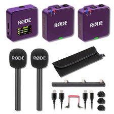 Rode Wireless GO Gen 3 Wireless Mic System Purple with 2x Interview GO