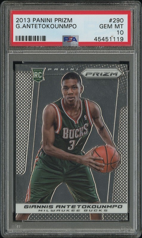 2013-14 Panini Prizm Giannis Antetokounmpo Rookie #290 PSA 10 R6220J-5