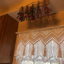 Boho Valance Macrame Curtains for Windows Macrame Valance for Bedroom Livingr...